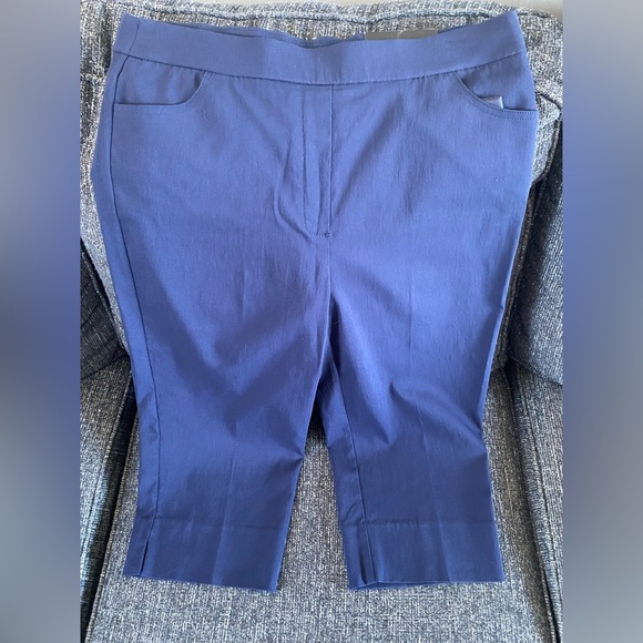 Alfred Dunner Navy Blue Capris - Picture 1 of 3